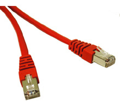 C2G Shielded Cat5E Molded Patch Cable Red 10ft networking cable