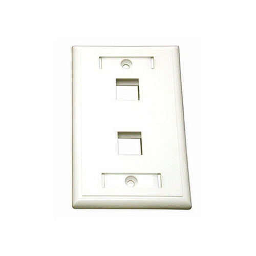 C2G 2-Port Multimedia Keystone Wall Plate - White