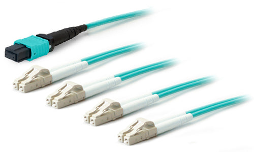 MPO to 4 x LC Fiber Optic Cable 2m OFNP AddOn Networks
