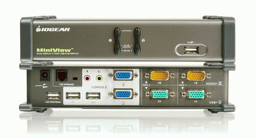 iogear 2-Port Dual View with cables KVM switch