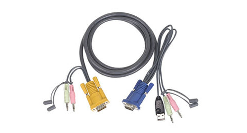 iogear 10' Micro-Lite™ Bonded All-in-One USB KVM cable