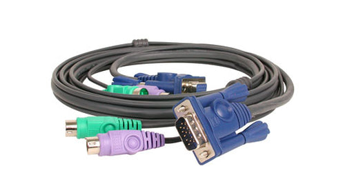 iogear Micro-Lite™ Bonded All-in-One PS/2, VGA 6 feet KVM cable