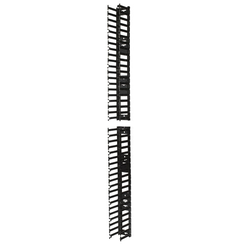 APC NetShelter AR7585 Vertikales Kabelmanagement-Set, 2 Stück – 750 mm breit, Schwarz