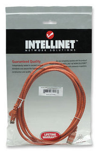 Intellinet Cat6 Netzwerkkabel 1m - U/UTP RJ-45 - High-Speed Orange Kabel