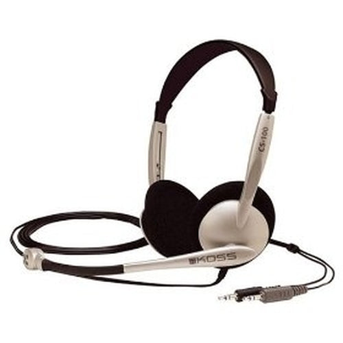 Kabelgebundenes Headset Koss CS100 30-16000Hz für Anrufe und Musik Silber