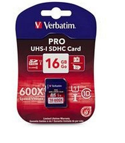 Verbatim SDHC 16 GB Class 10 Speicherkarte – 104 MB/s Geschwindigkeit
