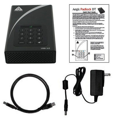 External Hard Drive Apricorn Aegis Padlock DT 6TB USB 3.2 Gen 1 Portable Storage