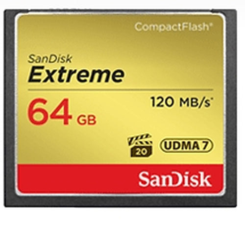 64GB SanDisk Extreme CompactFlash 120MB/s Memory Card
