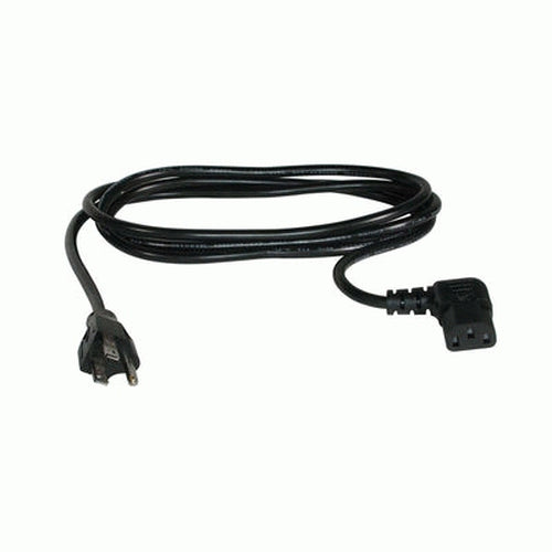 C2G 10ft Universal Right Angle 18 AWG Power Cord (IEC320C13 R/A -> NEMA 5-15P)