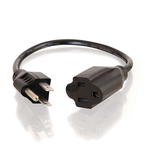 C2G 3ft Outlet Saver 18 AWG Power Extension Cord