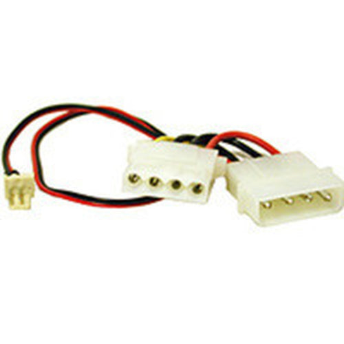 C2G 3-pin Fan to 4-pin Pass-Through Power Adapter Cable, 6"