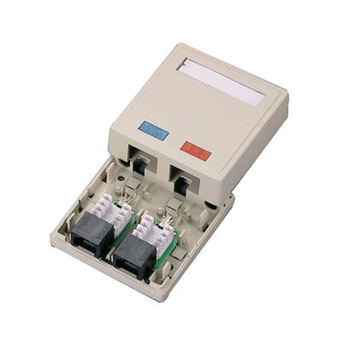 C2G Cat5E Surface Mount Box 2-Port White network splitter