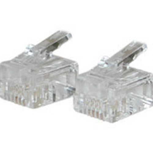 C2G Cables To Go RJ11 Modular Plug for Round Solid Cable - Phone Connector