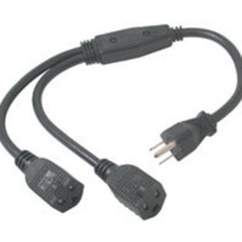 18 AWG Stromkabel-Splitter 1-auf-2 C2G NEMA 5-15R auf 5-15P 0,35 m
