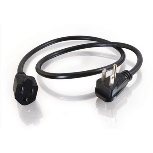 C2G 3ft Flat Plug 18 AWG Power Strip Plus (NEMA 5-15R to NEMA 5-15P)
