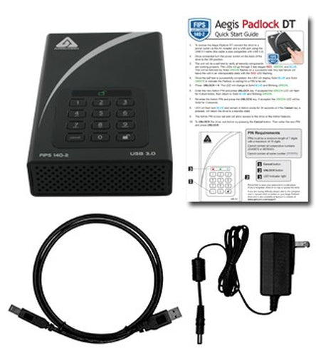 Apricorn Aegis Padlock DT FIPS USB3.0 2TB external hard drive