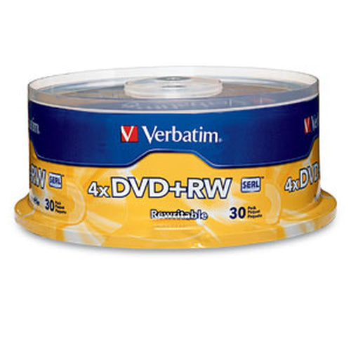 Verbatim DVD+RW 4.7GB 4X Spindel – 30er-Pack wiederbeschreibbare Rohlinge
