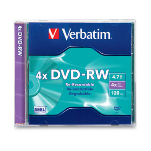 Verbatim DVD-RW 4.7GB 4X mit Logo 1er Pack Jewel Case