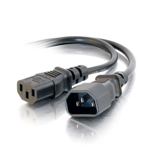 C2G 5ft 250V 16 AWG Power Cord Extension (IEC320C13 -> IEC320C14)