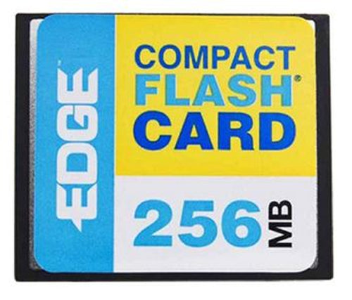 CompactFlash Card Edge Premium 0.256GB High-Speed Storage Black