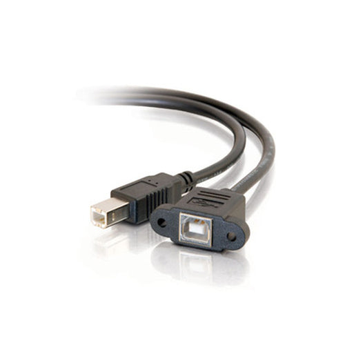 C2G 1.5ft USB 2.0 B Female to B Male Panel Mount Cable USB cable