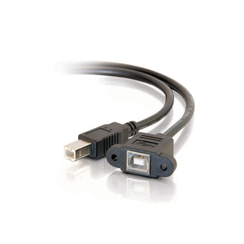 C2G 2ft USB 2.0 B Female to B Male Panel Mount Cable USB cable