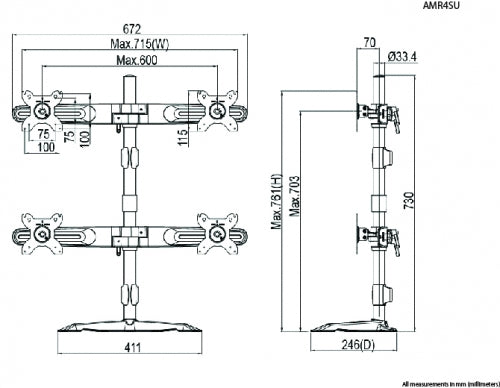 Amer Mounts AMR4SU signage display mount