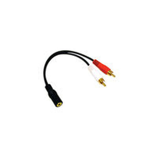 C2G 6in 3.5mm Stereo F / RCA M Y-Cable audio cable