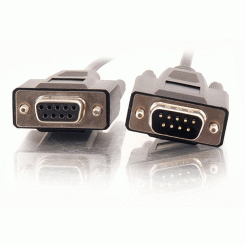 C2G 1ft DB9 M/F Extension Cable - Black serial cable