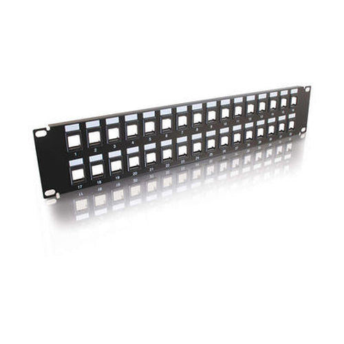 C2G Blank Keystone/Multimedia Patch Panel 16-Port
