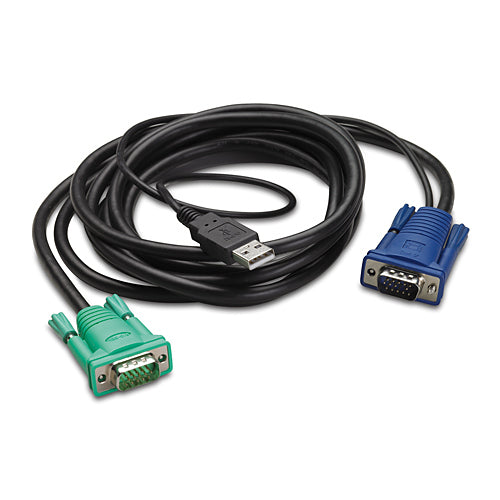 APC AP5821 KVM Cable - 1.8m USB-A to HD-15 Male/Male - Black