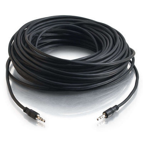 C2G 15ft CMG-Rated 3.5mm Stereo With Low Profile Connectors audio cable