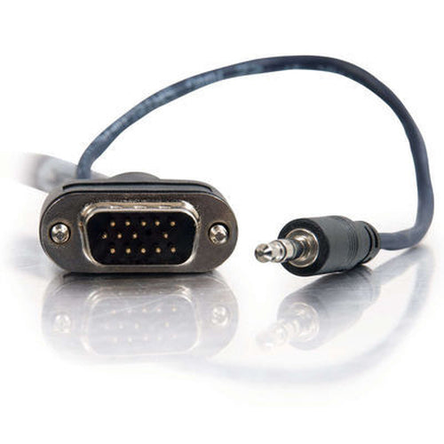 VGA to 3.5mm Audio Video Cable Adapter Male/Male 10.5m Black